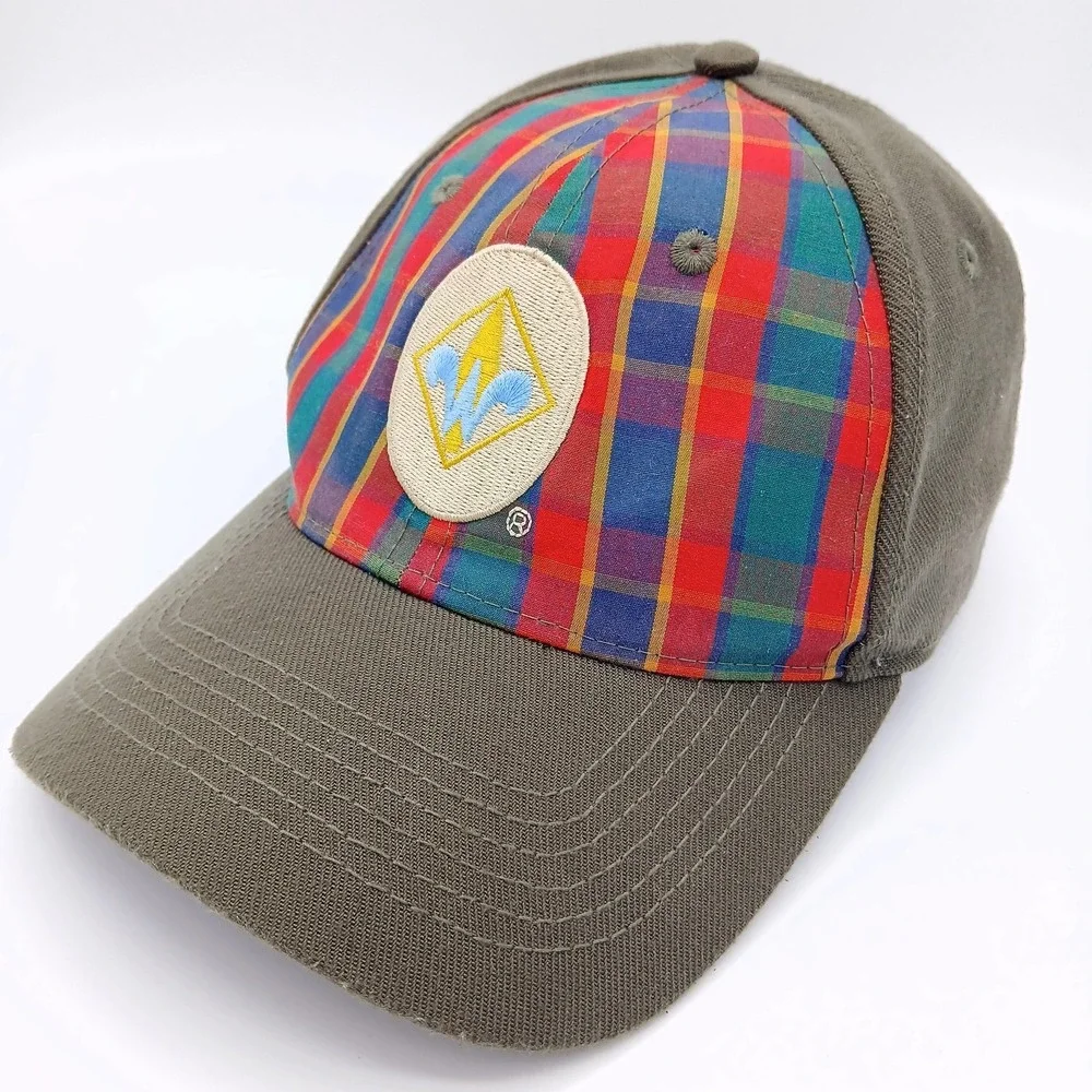 Webelos Hat Cap Fitted Medium Plaid Flex Patch Youth Uniform‎ Scout